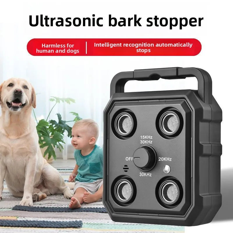 New Ultrasonic Stop Barker Dog Trainer Automatic Sound Control Anti-Barking Rechargeable Deterrent Device Pet Training Supplies