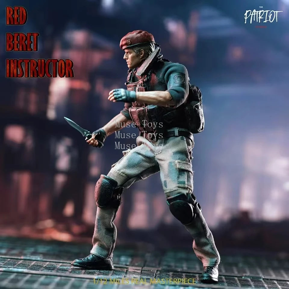 In Stock Patriot Studio 1/12 Scale H.C.F Undercover Red Beret Instructor Jack Crowsa 1.0 Full Set 6in Male Action Figure Model