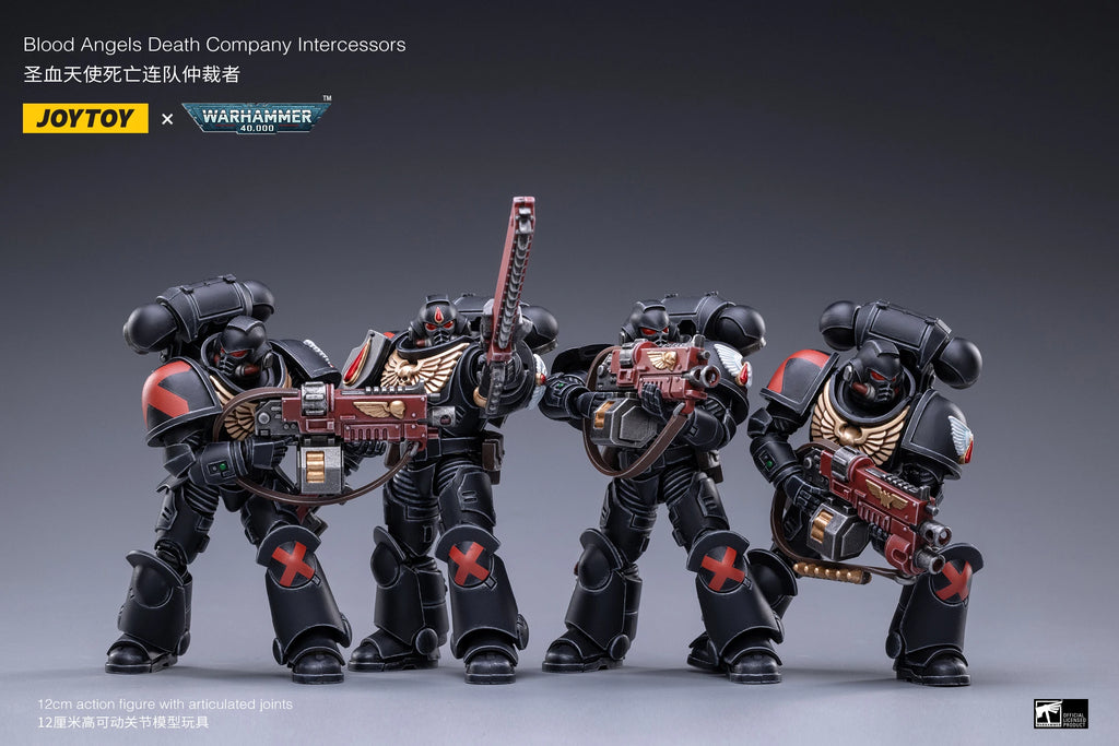 JOYTOY 1/18 Action Figure (4PCS/SET) Blood Angels Death Company Anime Collection Model  Gift Toy Children's in Stock