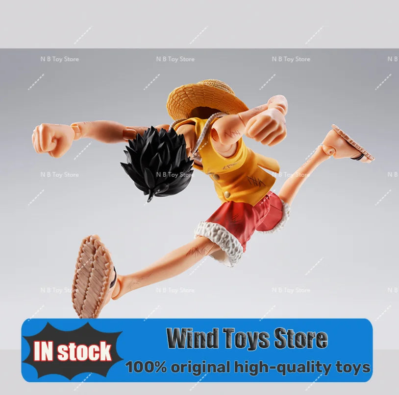 Bandai S.H.Figuarts One Piece SHF Monkey D Luffy Battle At Best Mobile Anime Action Figure Model Toy Collection Gifts