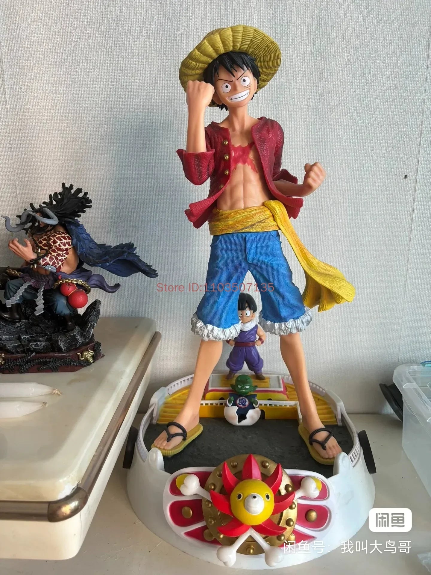50cm Anime Luffy One Piece Action Figure Monkey D. Luffy PVC Model Statue Collection Sunlight Mile Gift