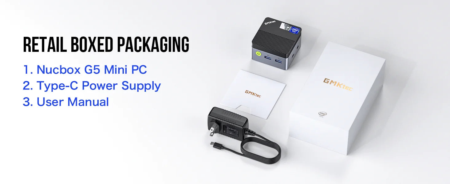 GMKtec G5 n97 mini pc Intel 12th N97 Windows 11 Pro Desktop DDR5 4800MT/s M.2 2242 SATA WiFi5 BT4.2 Protable diy gaming computer