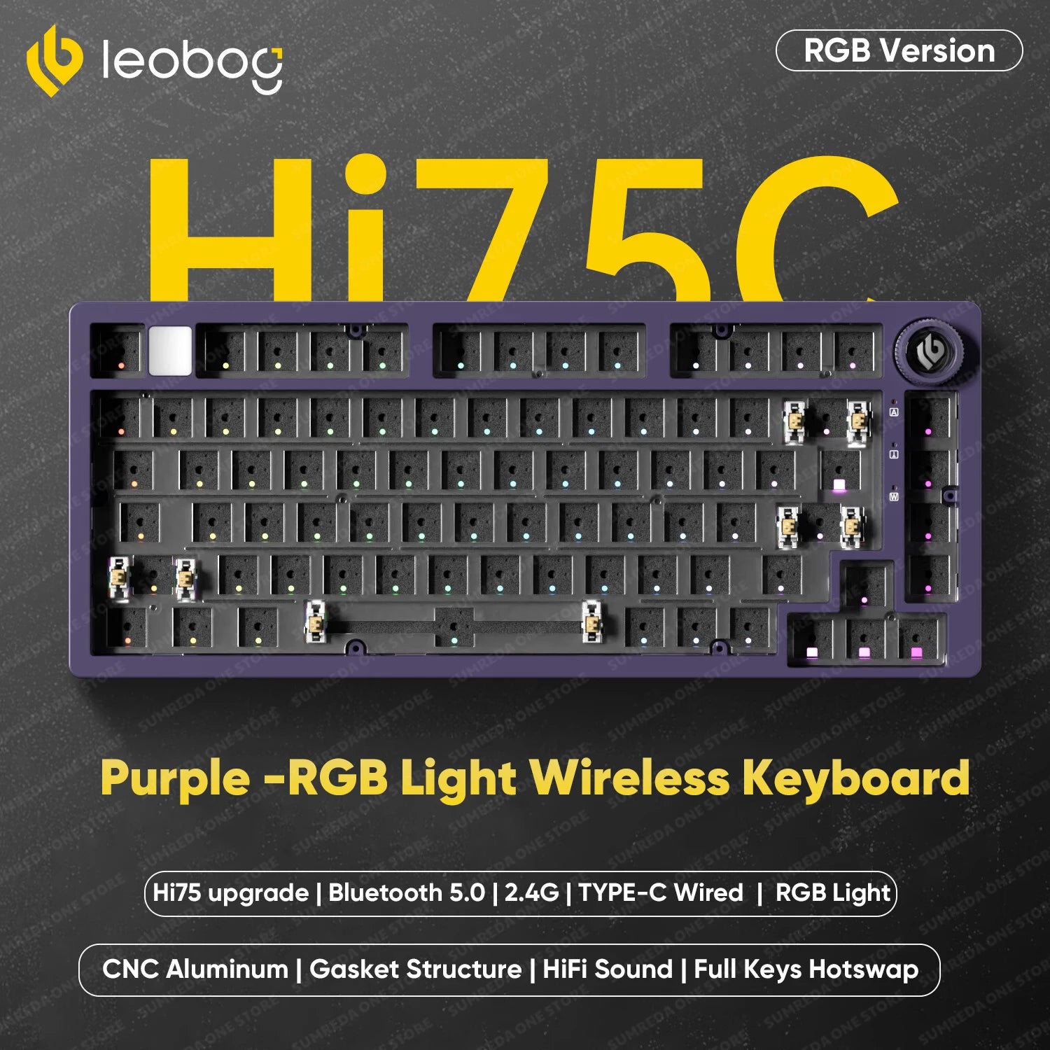 Leobog Hi75C Hi75C Pro Hi75 Gaming Aluminium Drahtlose Mechanische Tastatur Kit 81 Tasten Bluetooth 2,4G Wired Hotswap Gamer Tastatur