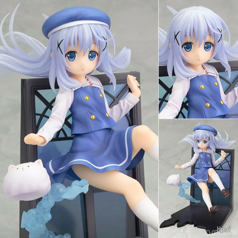 In Stock Original KOTOBUKIYA Is The Order A Rabbit Kafuu Chino 1/8 15cm PVC Anime Figure Toy Gift Ornament