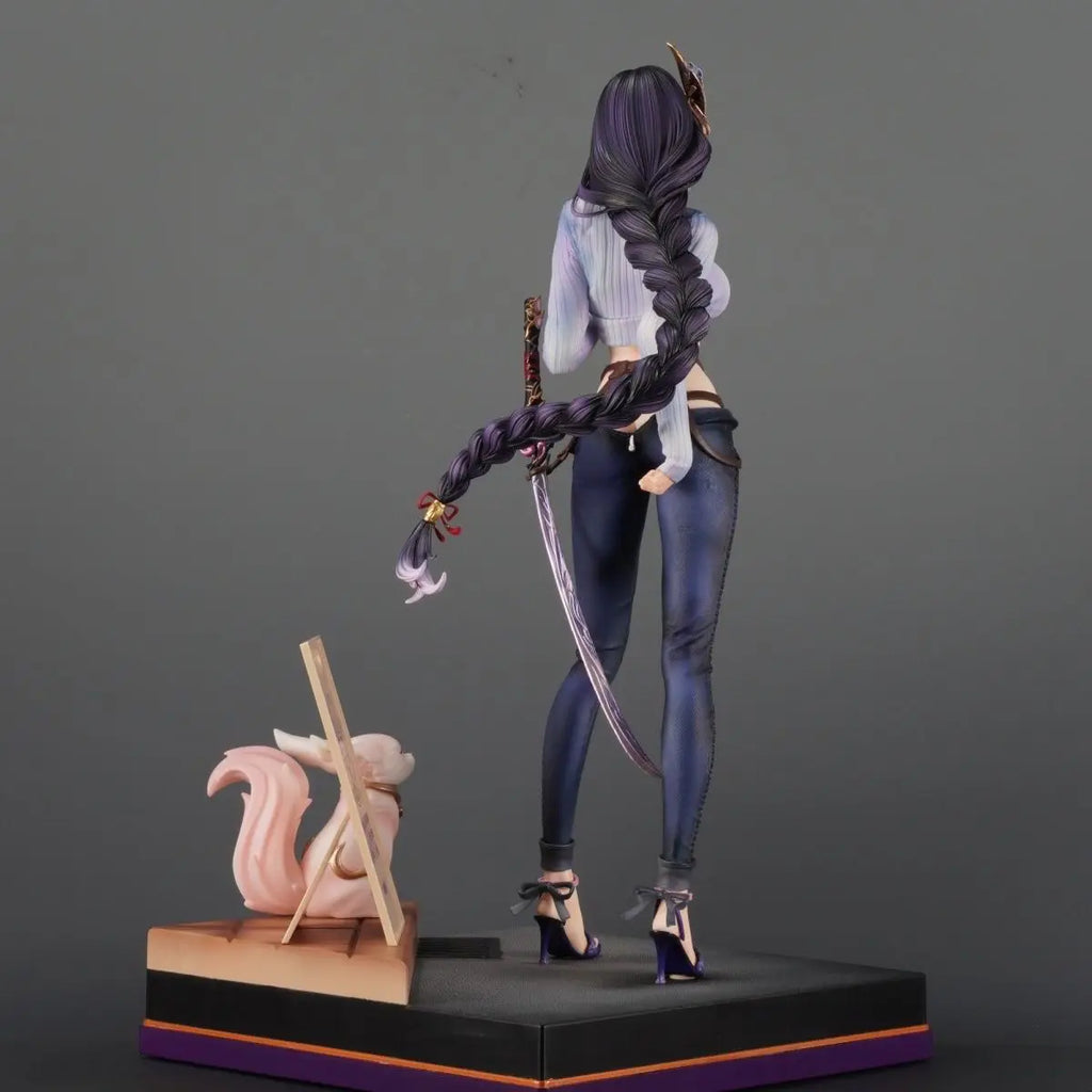 51 cm Genshin Impact Fa Raiden Shogun Harzkopf Skulptur Spiel Mädchen Figuren Modelle Statue Jungen Sammlerstück Ornament Puppenspielzeug