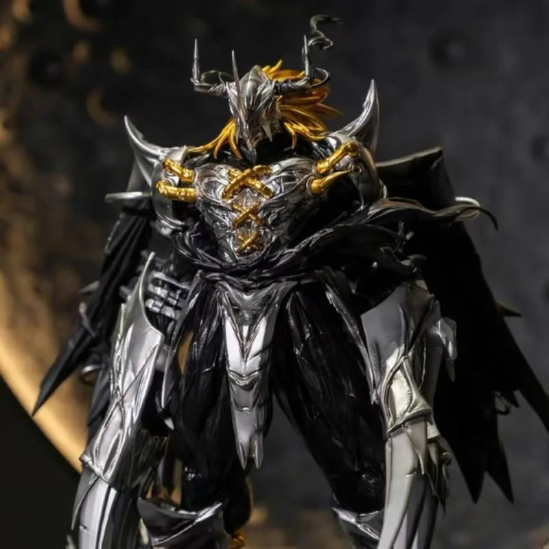40cm Digimon Adventure Black War Greymon Anime Figure Model Statue Boys Collection Model Desktop Decoration Ornament Toys Gifts