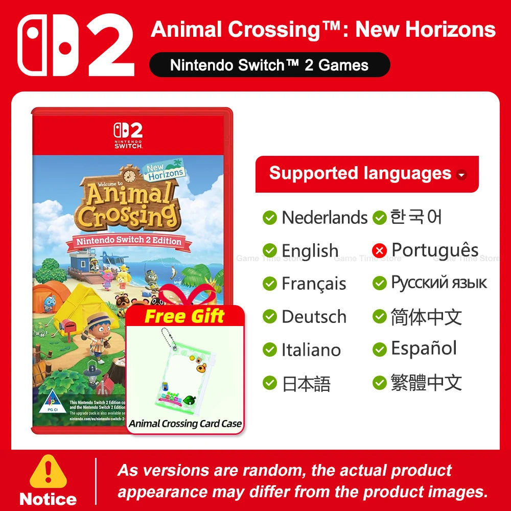 Animal Crossing New Horizons Nintendo Switch 2 Edition NS2 Juegos Games Deals Physical Game Card Support Multiplayer Online