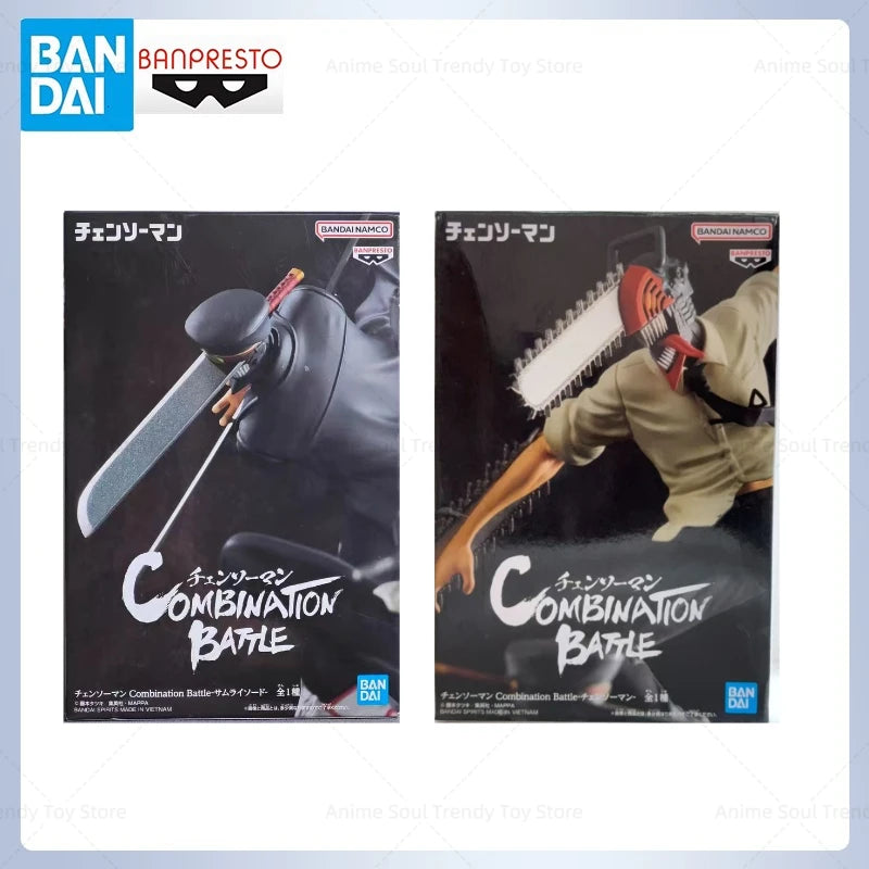 In Stock Bandai Banpresto Combination Battle Anime Chainsaw Man Denji Kantana Man Action Figure Model Toy Gift AS