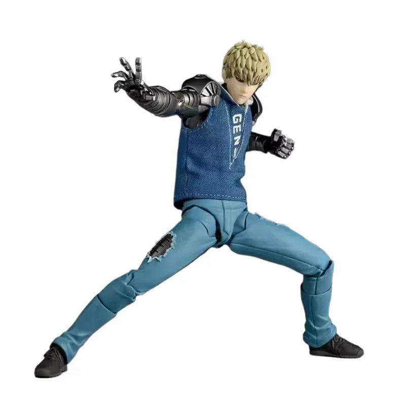 New Ko Genos Anime Action Figures Kaiyodo Revoltech Yamaguchi One Punch Man Figurine Joint Movable Model Statue Toys Gifts