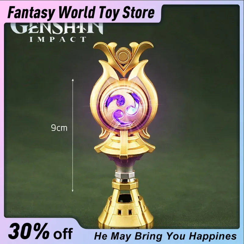 9cm Genshin Impact Game Peripherals Beelzeb Electro Gnosis cute Anime Figurine Anime Colectibles Glitter Weapon Kids Gift Toy