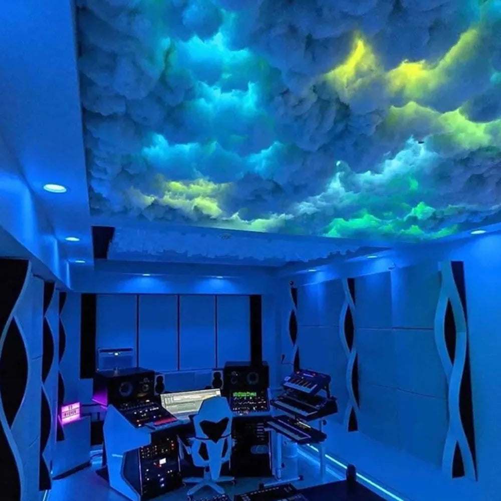 DIY Thunder Cloud Light Strip with APP & Remote control, LED Cotton Cloud Ceiling Lightfor Bedroom Gaming Room Decor