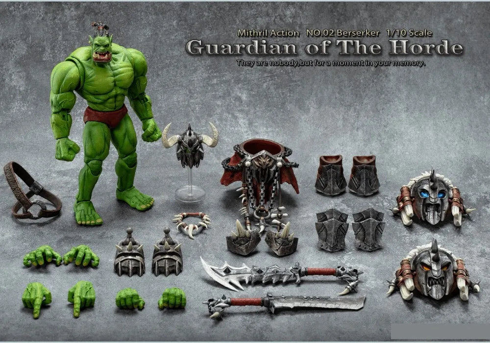 Mithril No.02 Orc Berserker Action Figure 1/10 Scale Poseable Guardian Of The Horde Collectible Model Gift For Collectors