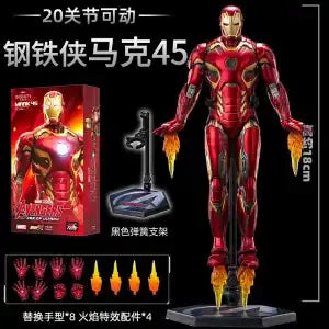 Marvel MK38MK33MK35 Iron Man Moveable Model Toy Non-Luminous Collectible Figure Birthday Gift For Boys Action Figure Collectible