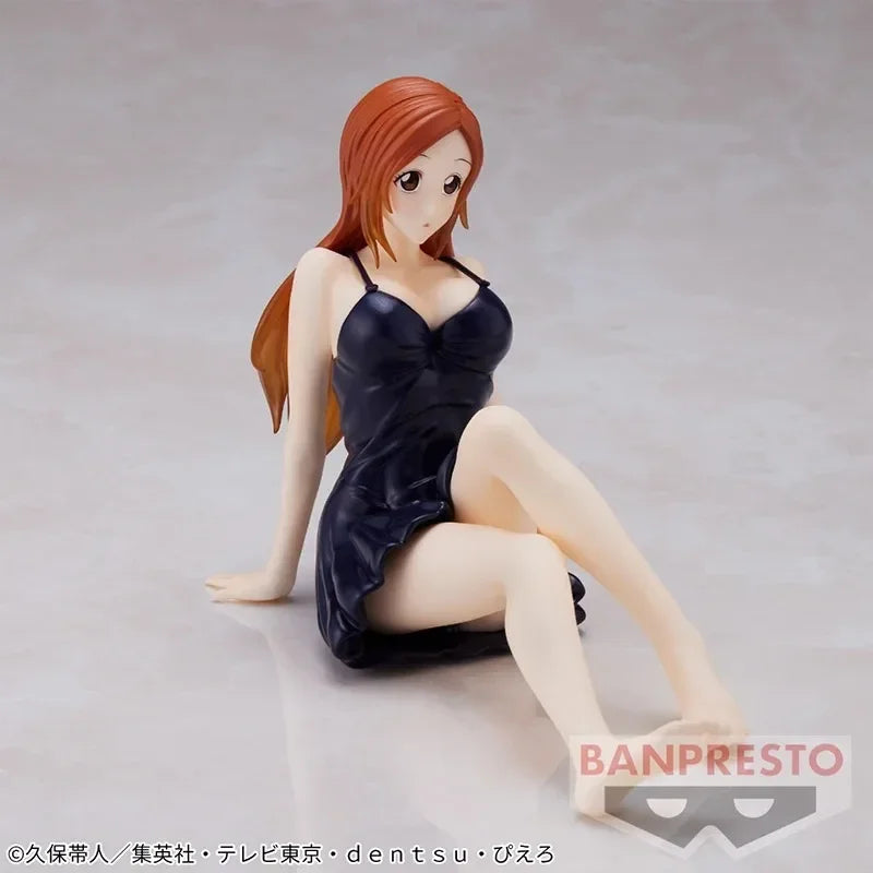 Оригинална фигурка Bandai Bleach Inoue Orihime Relax Time 11 см, истинска аниме, каваи, аниме, екшън, колекционерски орнамент, модел играчки