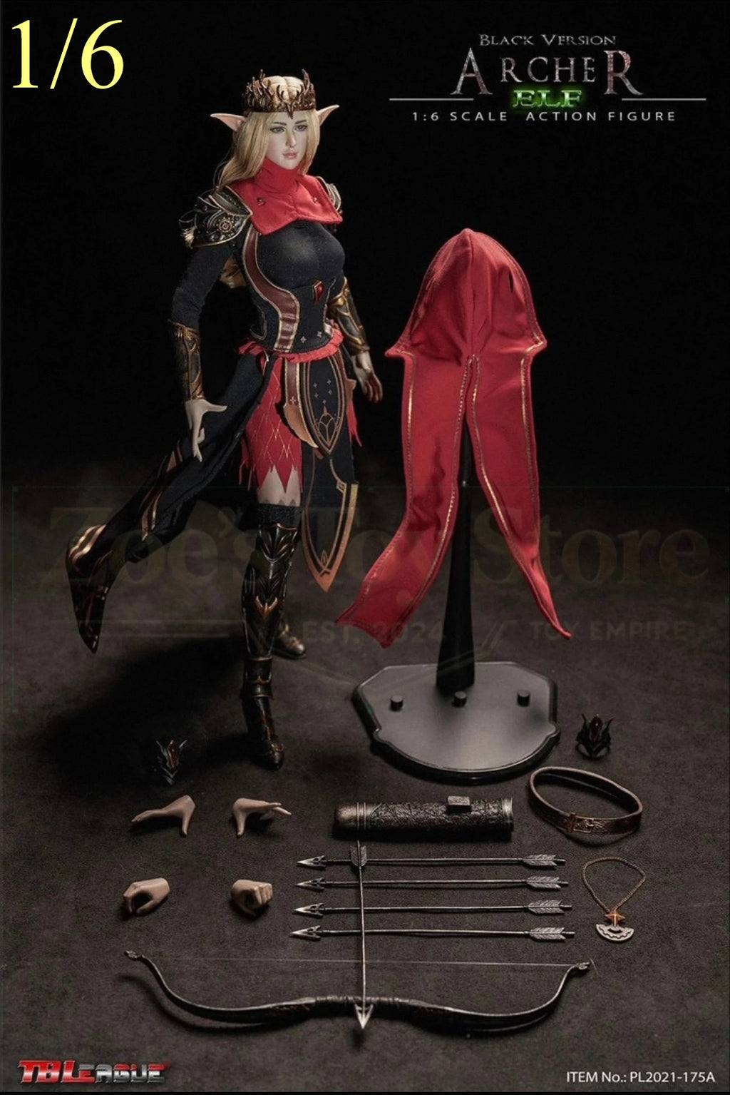 TBLeague PL2021-175B Elf Archer White Version 1/6 Scale Action Figure Seamless Silicone Body with Metal Skeleton In Stock