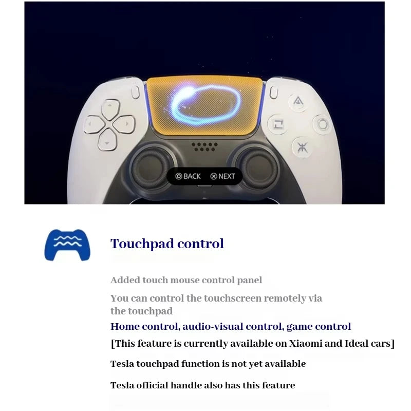 For Tesla Model 3 Y/S/X  Vibration Bluetooth Game Controller Rgb Wireless Bluetooth Direct Connect Touchpad Control Controller