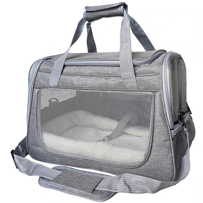 Cat Bags Portable Dog Carrier Bag Mesh Breathable Foldable Cats Carrier Bag Travel Breathable Transport Handbag Pet Travel Bags