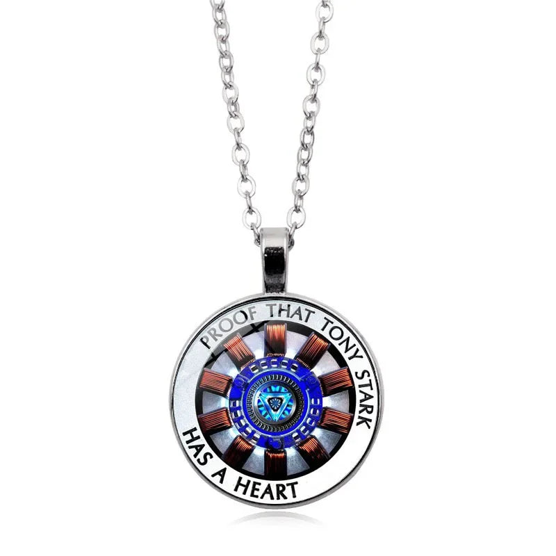 Disney Marvel Ironman Necklace Avengers Figure Cosplay Props Pendant Men Women Accessories Child Gift