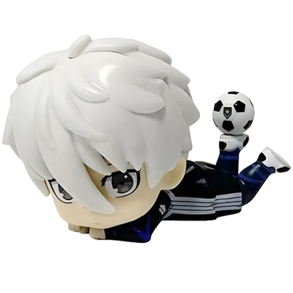 Blue Lock Kawaii Nagi Yisagi Isagi Yoichi Sitting Action Figure Doll Tabletop Model Anime Peripheral Creative Birthday Gift Toy
