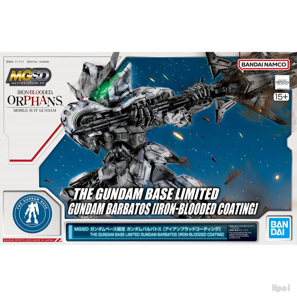 BANDAI Original MGSD Series THE GUNDAM BASE LIMITED GUNDAM BARBATOS [IRON-BLOODED COATING] Assembly Model Toys for Boys Gift