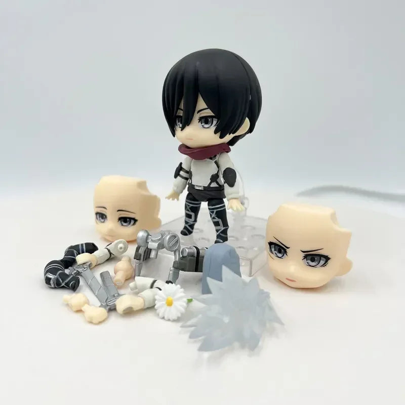 #2001 Mikasa Ackerman Attack on Titan Anime Figure Hange Zoe Shingeki no Kyojin Action Figure Erwin Smith Figure Model Doll Toys