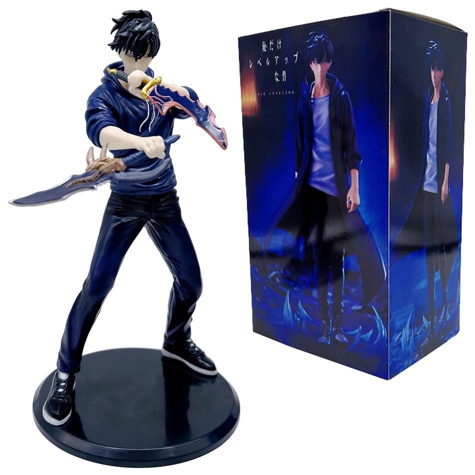 2026 New Year Gift Leveling Sung Jinwoo Hunter Form Standing Pose Collectible Figure Holiday Gift Model Toy
