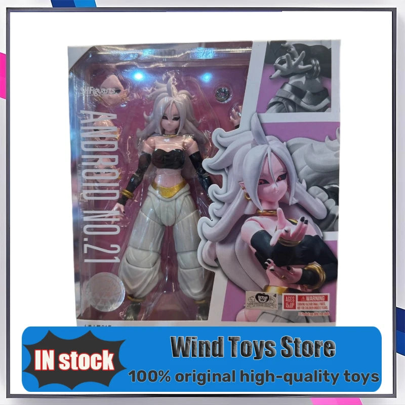 BANDAI S.H.Figuarts Android 21 Action Figure Dragon Ball Z SHF Anime Collectible Model Toy for Fans Original in Stock