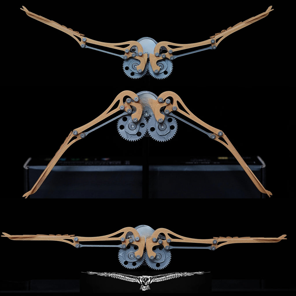 Space tribe mechanical ornithopter 3D algorithm bionic mechanical wing electric assembly ornithopter model ornament gift