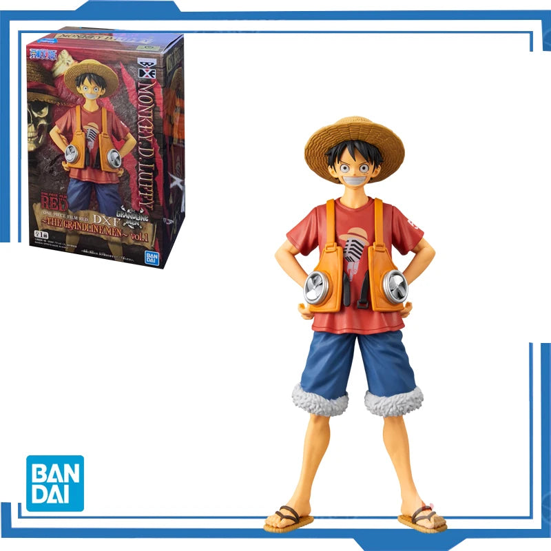 Bandai Original Banpresto Anime One Piece Film RED DXF The Grandline Men Monkey D. Luffy PVC Actionfigur Sammlermodell Spielzeug