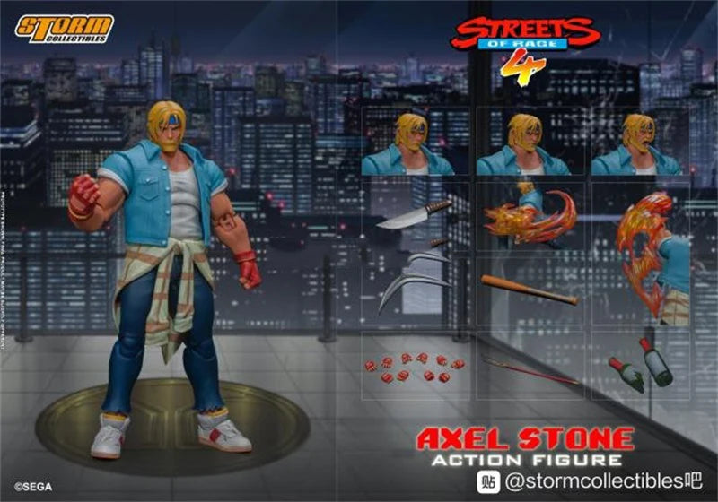 1/12 Storm Toys SESR001 BARE KNUCKLE STREETS OF RAGE 4 Axel.Stone Action Figures 6inch Models Gift For Baby Child