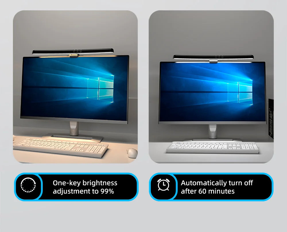 RGB Curved Screen Monitor Light Bar Stepless Dimming Screen Hanging Light Atmosphere LED Laptop Computer Table Lamp Bar Monitor