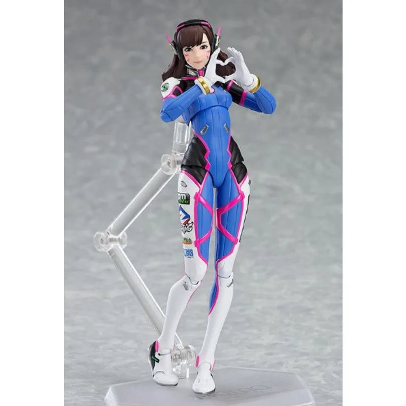 Max Factory Original Figma#408 D.Va Song Hana 140mm Anime Action Figures Toys for Boy Christmas Gift Collectible Model Ornaments