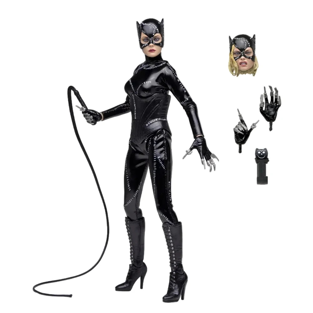 NECA Toys Batman (1989 Film) & Batman Returns Batman/Catwoman/The Penguin 8" Clothed Action Figure Model Doll Garage Kit