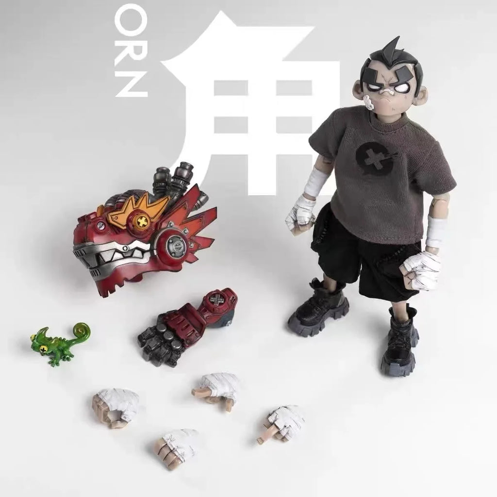 【Original】D_ONE STUDIO Dragon Year Limit BLACK HORN 1/12 Scale Trendy Action Figures Collectibles Models