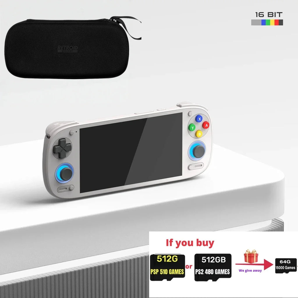 Retroid Pocket 5 Handheld Game Console 5.5Inch OLED Screen SD865 8GB+128GB RP5 Android Game Console 5000mAh Android13 PS2 Games