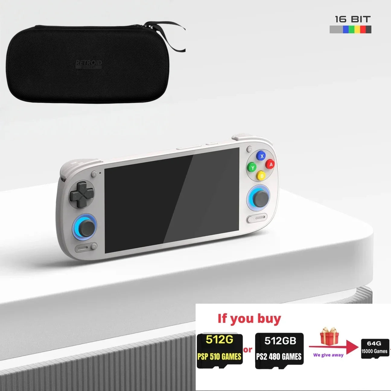 Retroid Pocket 5 Handheld Game Console 5.5Inch OLED Screen SD865 8GB+128GB RP5 Android Game Console 5000mAh Android13 PS2 Games