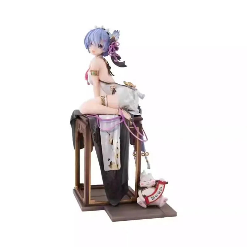Re:Life in a different world from zero Cheongsam Emilia 24CM Cheongsam Rem 24CM Elegant Girl Figure Model Anime Collection