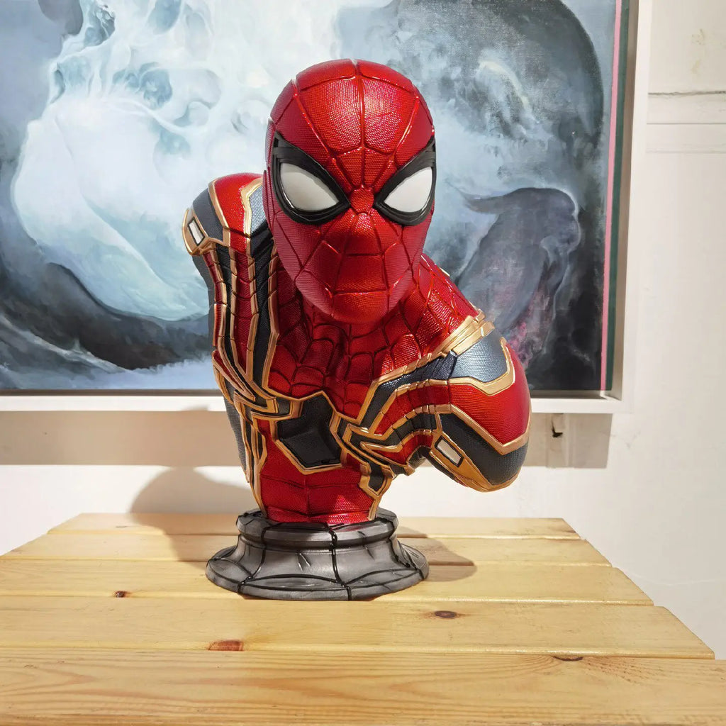 In Stock Marvel Spider-Man Bust Far From Home Movie Gk Resin Statue Collectible Superhero Figure Desktop Decor For Collectors