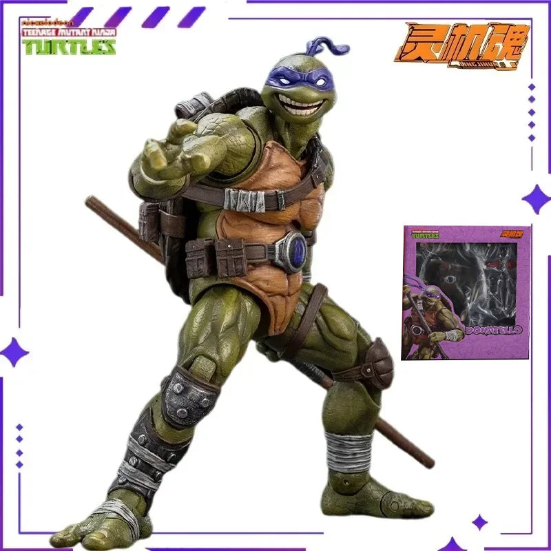 Lingjihun Original New Product Ninja Turtles Raphael Michelangelo Anime Finished Product Movable Doll Model Toy Handmade inStock