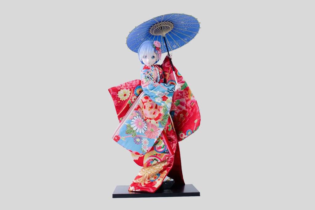 Rem Figurines Starting from Scratch Beautiful Girl in Kimono Floral Arrangements Action Toy Figures Collectible Robot Toys