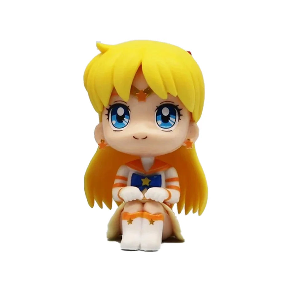 7cm Sailor Moon Anime Figure Tsukino Usagi/Chibiusa/Kino Makoto Action Figure Sailor Mars Jupiter Mercury Venus Figurine Kid Toy