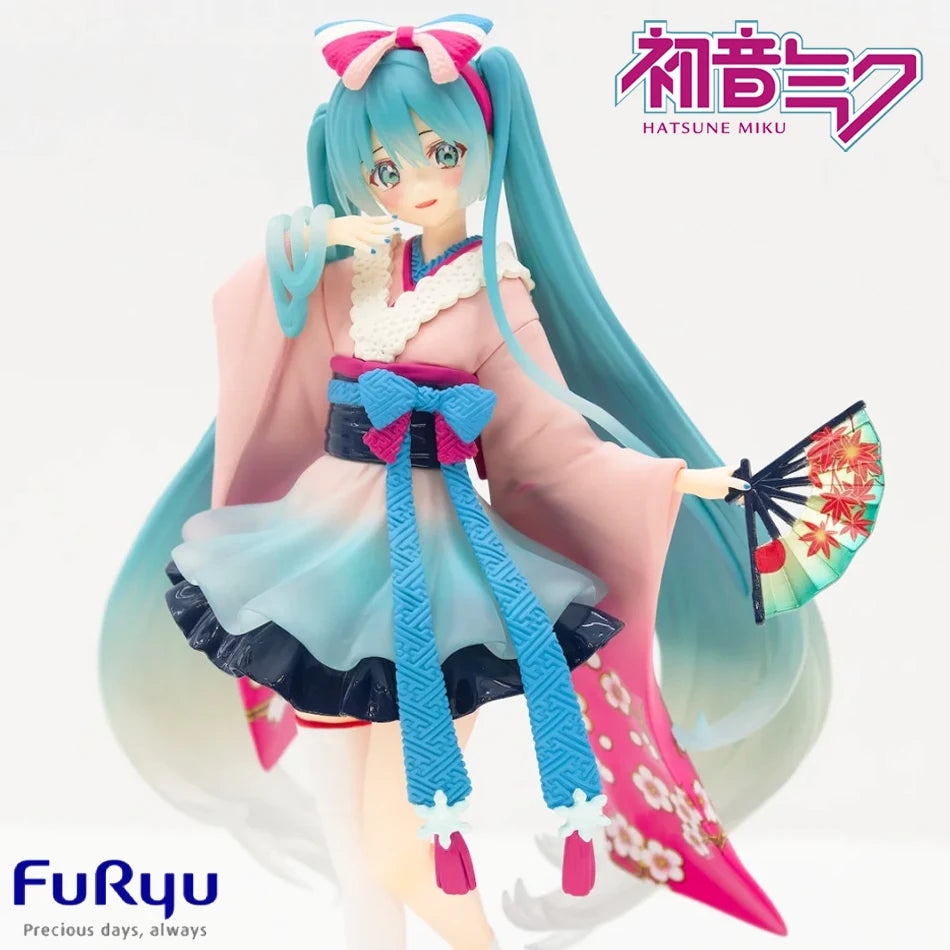 Hatsune Miku Anime Figure Toys Neo Tokyo Series Kimono MIKU Kawaii Cartoon PVC Action Figurine Model Dolls Birthdays Gifts