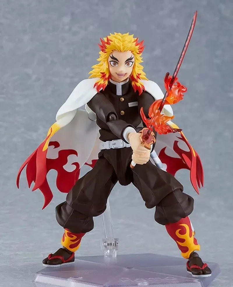 13CM Demon Slayer Figure Kimetsu no Yaiba Rengoku Kyoujurou 553 Tanjirou Kamado Nezuko Kamado Agatsuma Zenitsu Gift