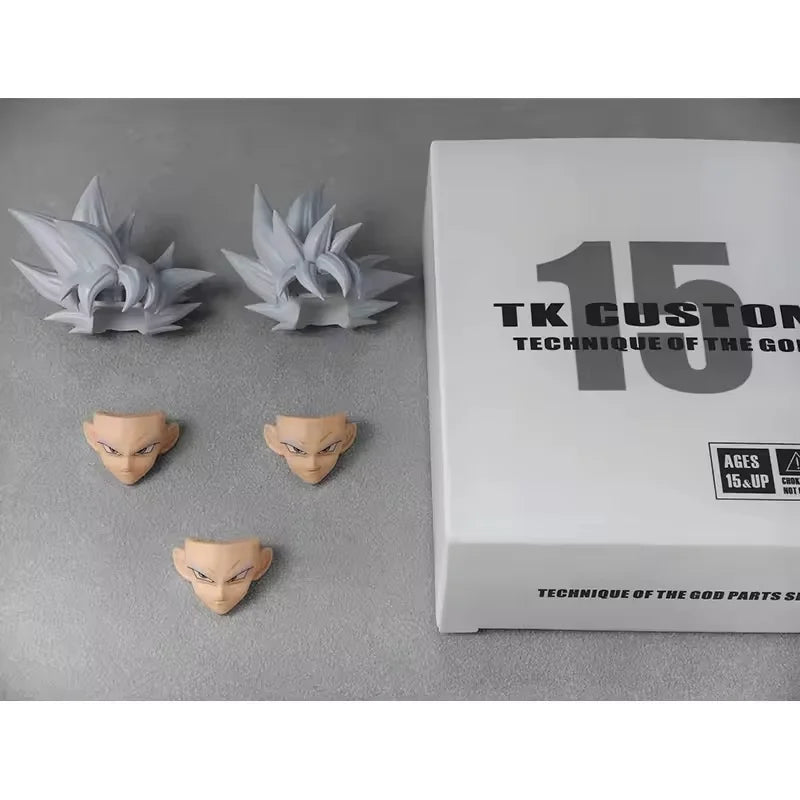 TK CUSTOM Son Goku Head Sculpt Dragon Ball Ultra Instinct Goku Head Accessories Anime Action Figure Figurine Model Toys Gifts