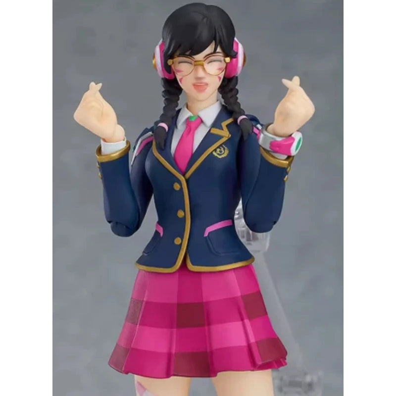 Original Figma 492 D.Va  Ver  Anime Style Action Figure  Collectible Desktop Decoration Birthday Gift