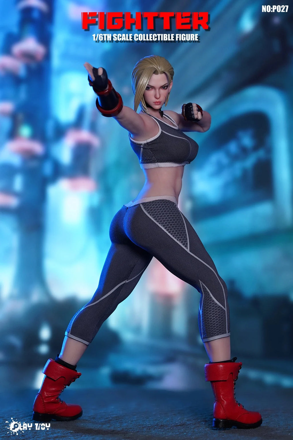 PLAY TOY Nr.: P027 1/6 Scale Fighter Girl Cammy Komplettset Bewegliche Puppe 12'' Weibliche Actionfigur Modellspielzeug