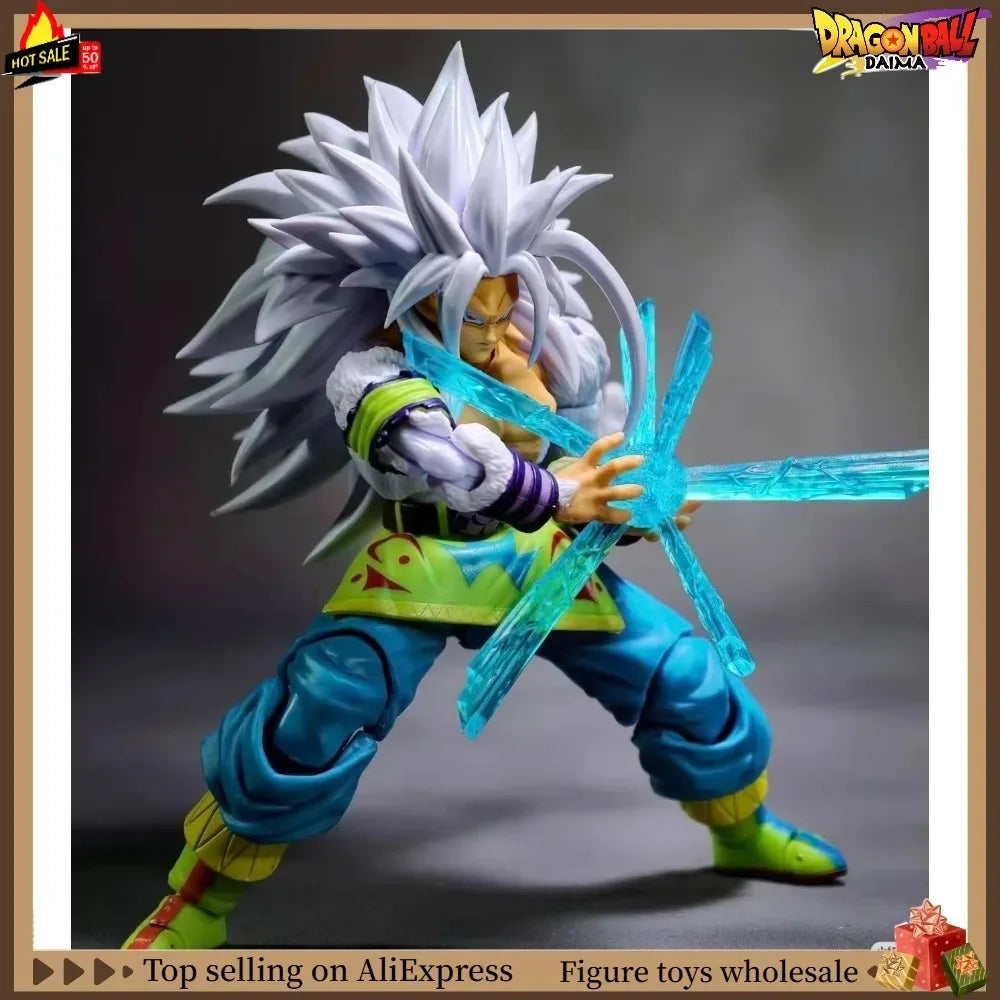 Spot Delivery Black Hole Toy Dragon Ball SHF SSJ5 Son Goku Sun Gohan White Hair Super Saiyan 5 Action Figure Toy Collection