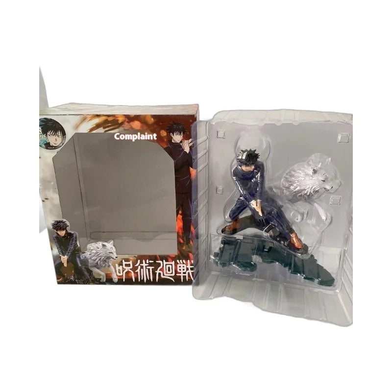 17CMAnime Jujutsu Figures Fushiguro Megumi Figura with Jade Dog Statue Collectible Model Gojo Satoru Anction Figure Toys PVC