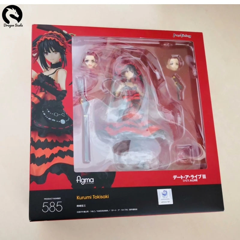 In Stock 100% Genuine GSC Figma 585 Date A Live Kakyoin Kugami 1/12 Action Figure 6inch Full Set Model Toys