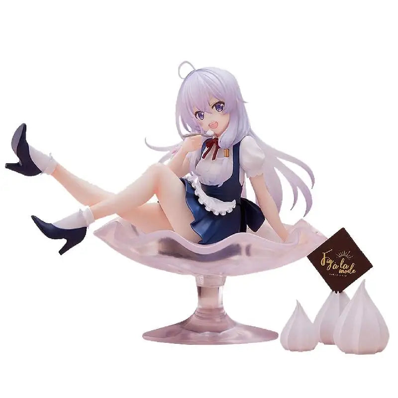 The Journey Of Elaina Ice Cream Anime Elaina Sitting Posture Doll Collect Models Action Figure Room Decor Car Ornament Gift Toys